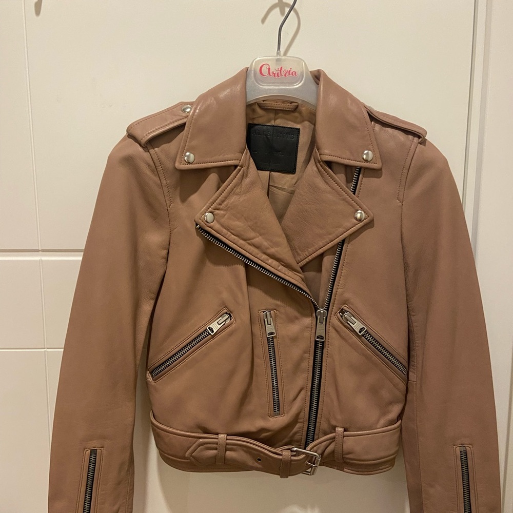 Brand New All Saints Brown Leather Jacket